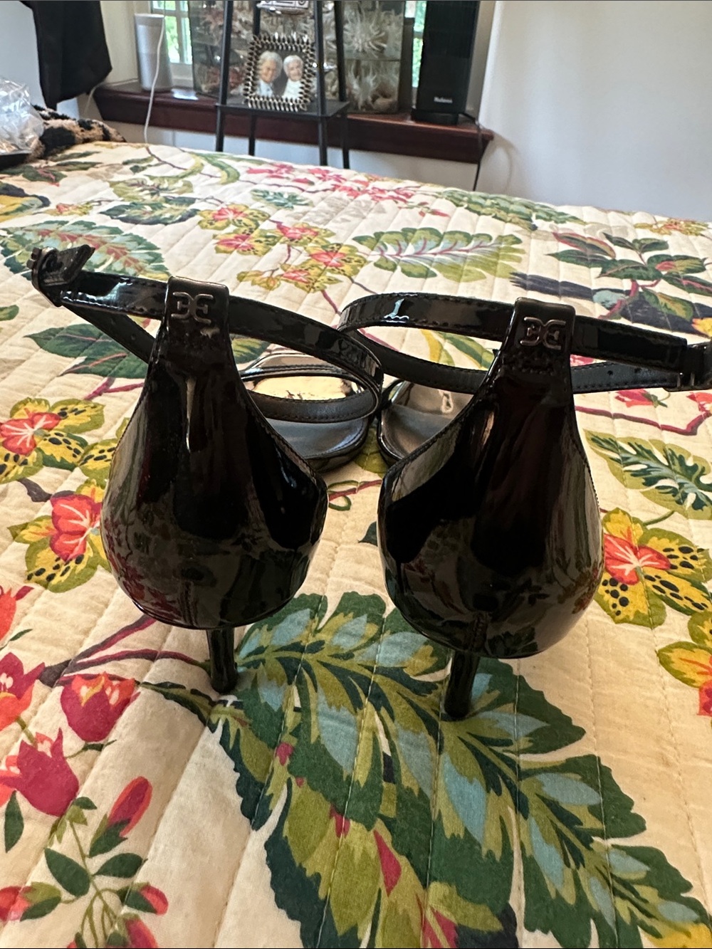 Sam Edelman Patent Leather Minimalist Ankle Strap Heels - Picture 4 of 7